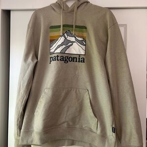 Patagonia Hoodie with Multicolor Mountain Graphic